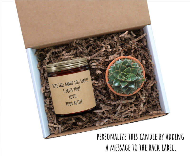 Alabama Personalized Soy Candle and Succulent Gift