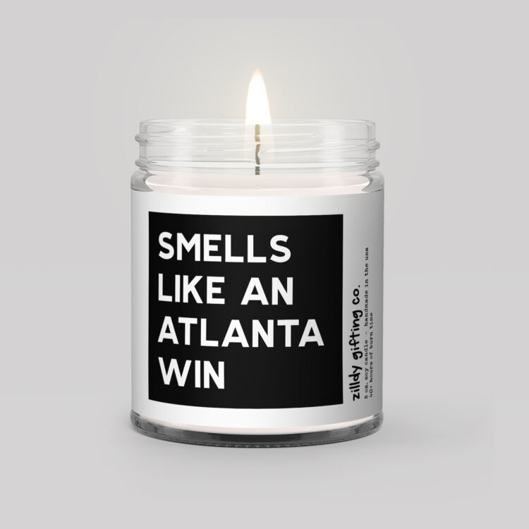 Smells Like An Atlanta Win Personalized Soy Lucky Candle Gift