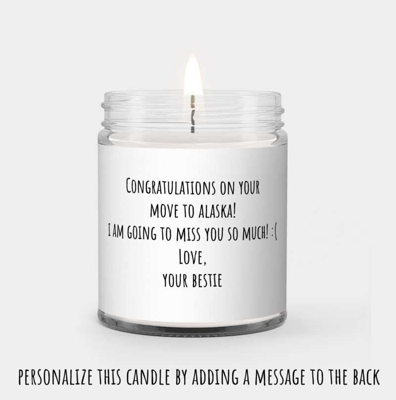 Alaska Personalized Scented Soy Candle Gift