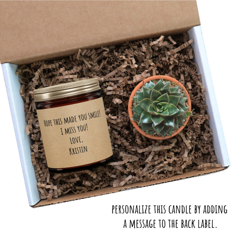 South Carolina Personalized Soy Candle and Succulent Gift