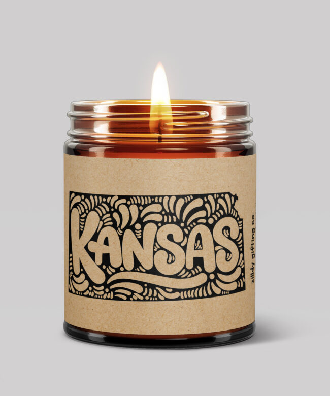 Kansas Personalized Soy Candle Gift