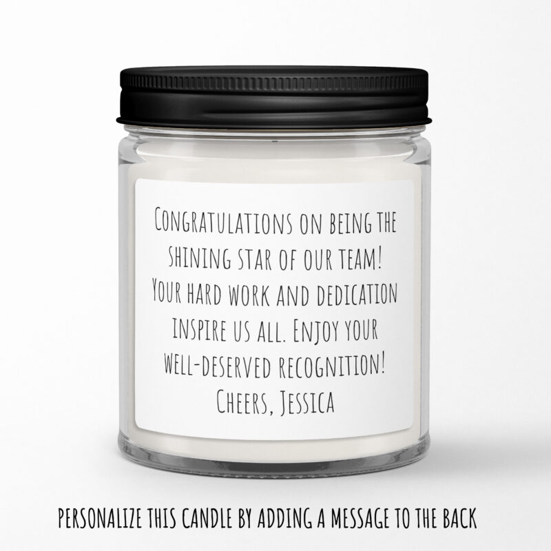 Smells Like Employee of the Month Personalized Soy Candle Gift