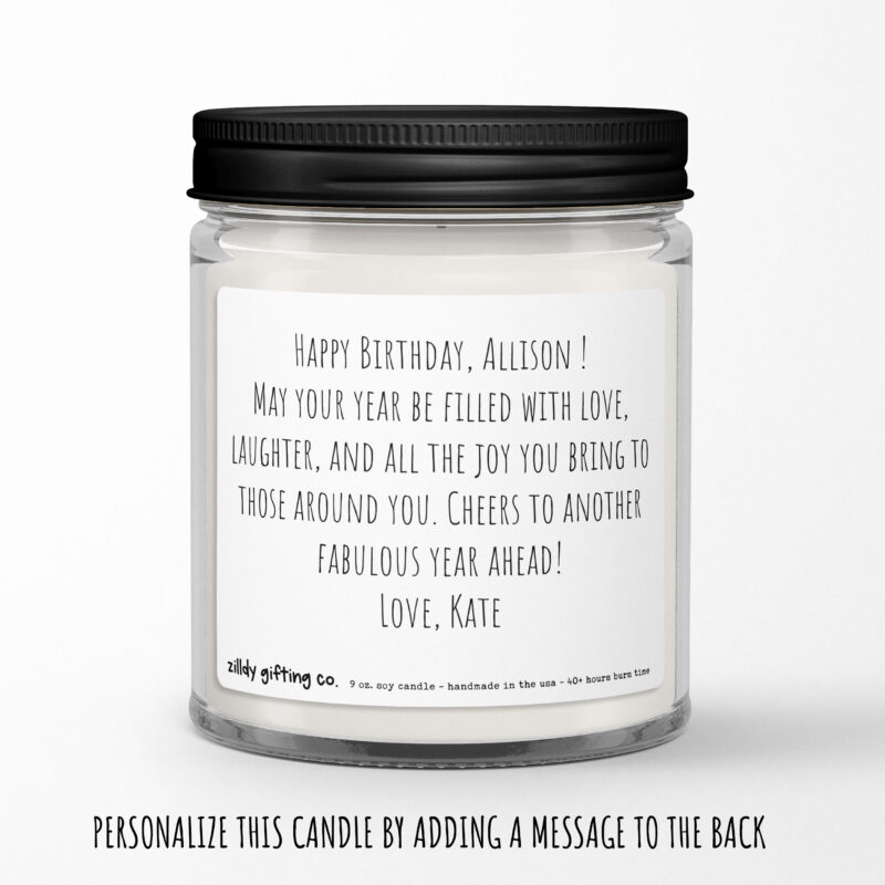 Smells Like [Name]'s Birthday Personalized Soy Candle