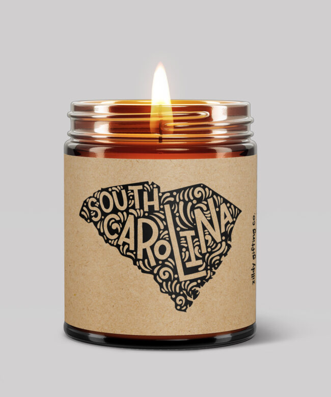 South Carolina Personalized Scented Soy Candle Gift