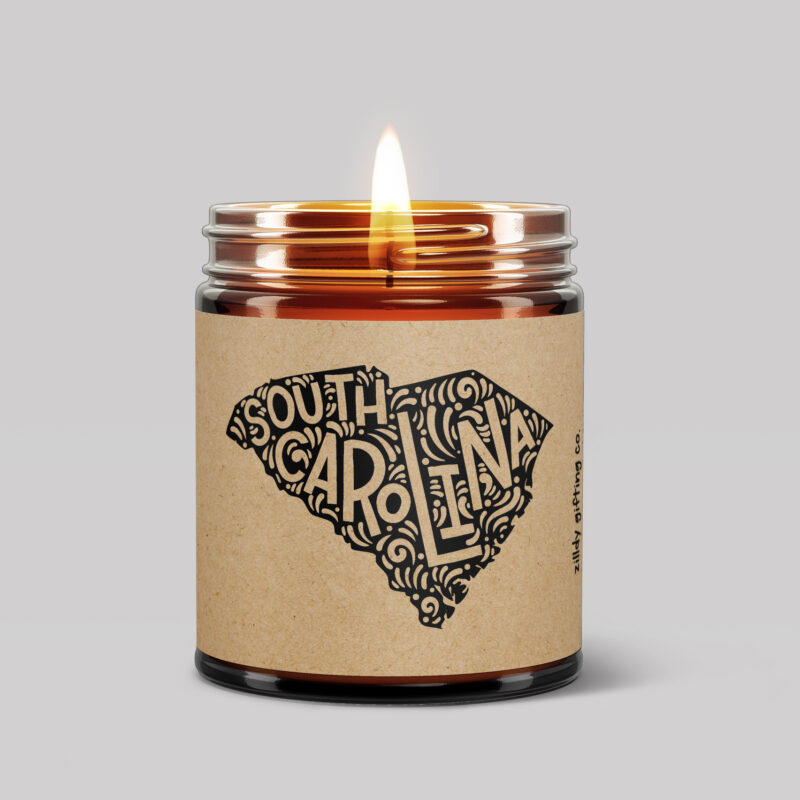 South Carolina Personalized Scented Soy Candle Gift