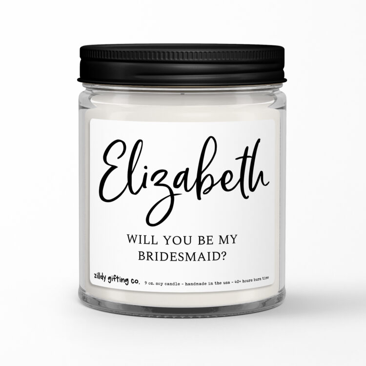 Will You Be My Bridesmaid? • Personalized Soy Candle Gift