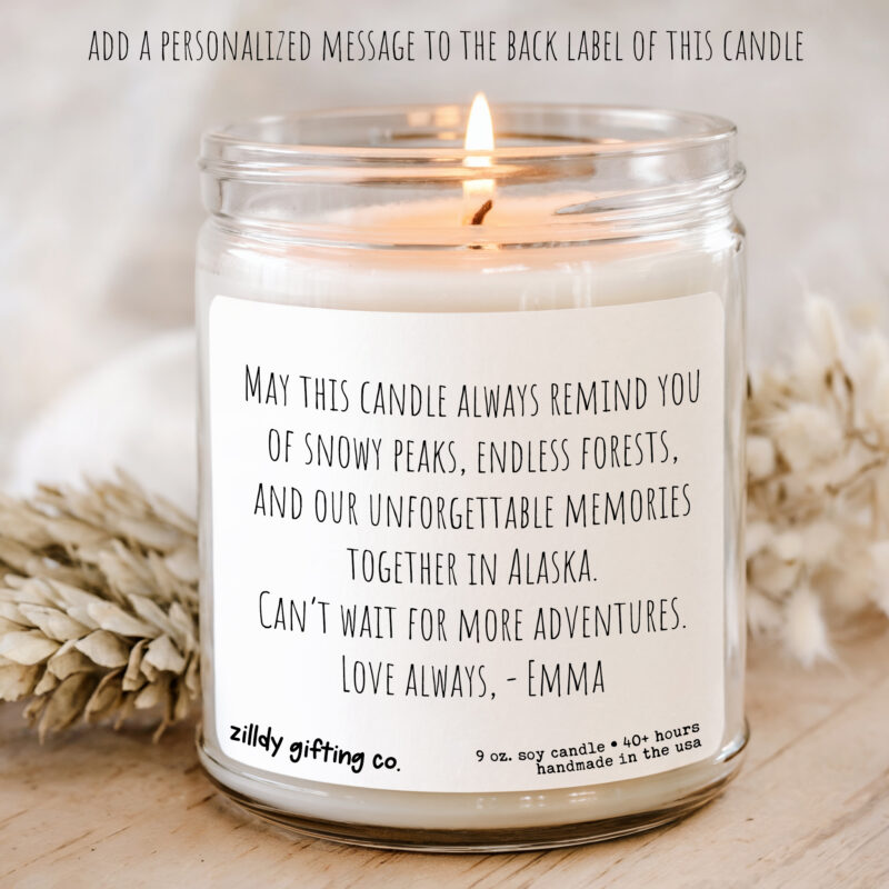 Alaska State Personalized Soy Candle Gift - Image 2