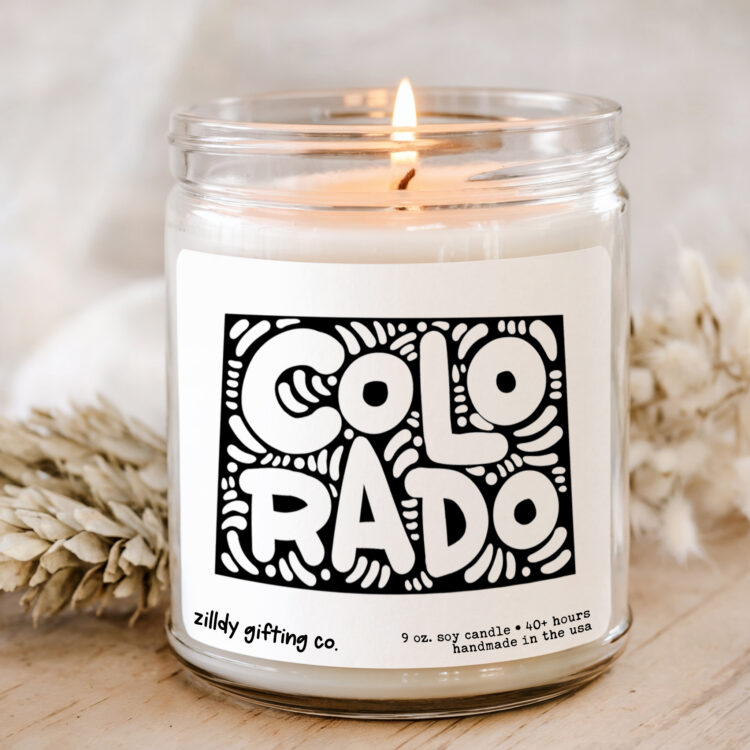 Colorado State Personalized Soy Candle Gift