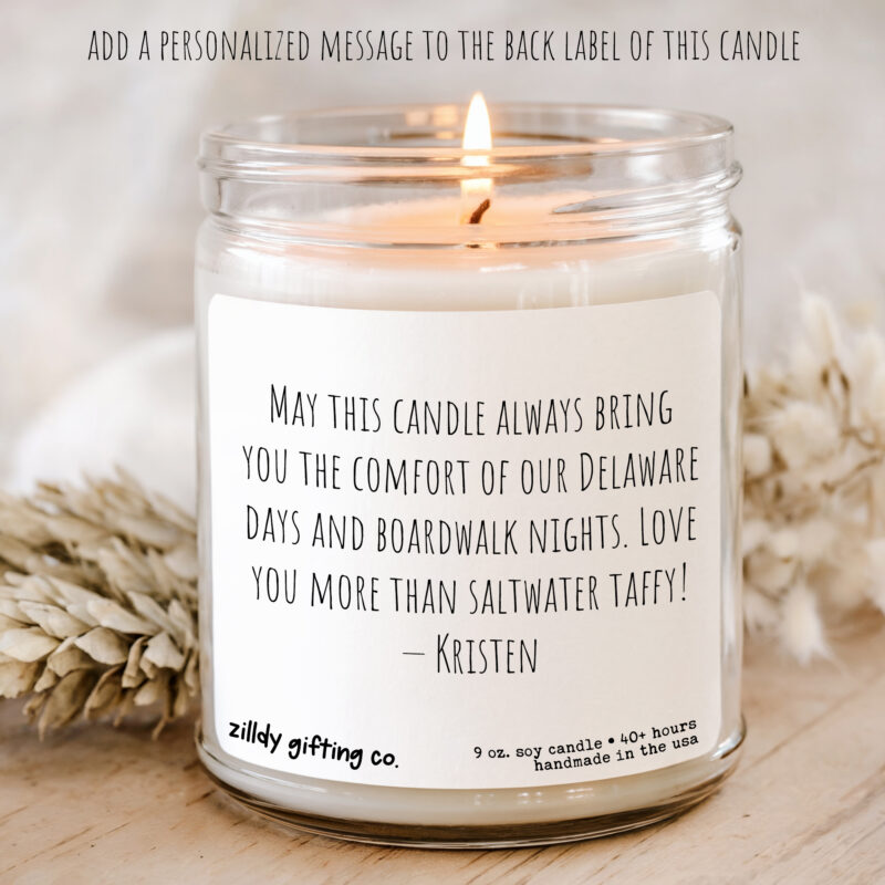 Delaware State Personalized Soy Candle Gift - Image 2