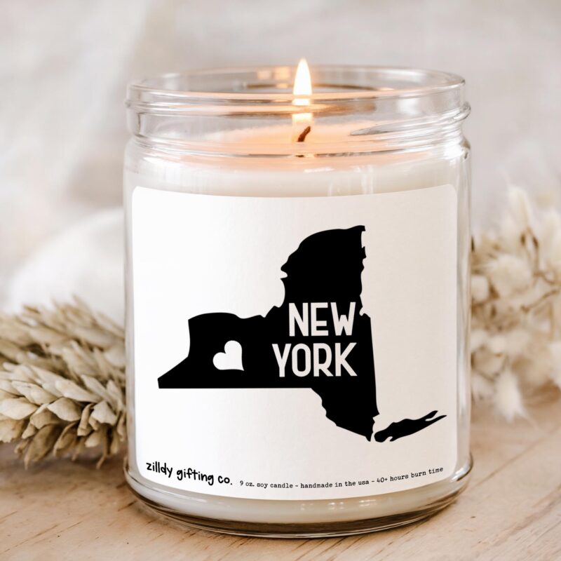 New York Personalized Soy Candle and Succulent Gift - Image 3