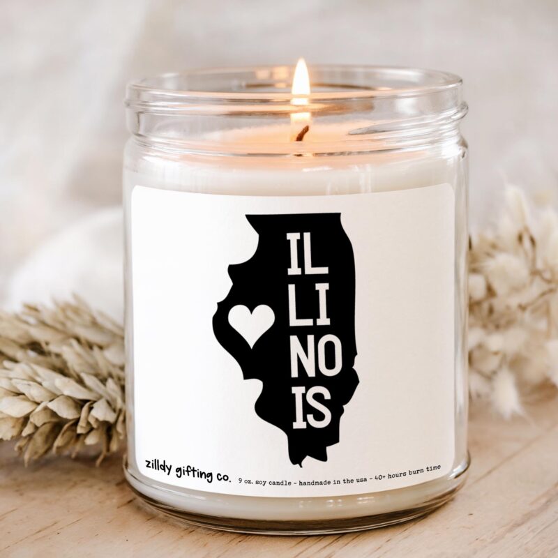 Illinois Personalized Soy Candle and Succulent Gift - Image 3
