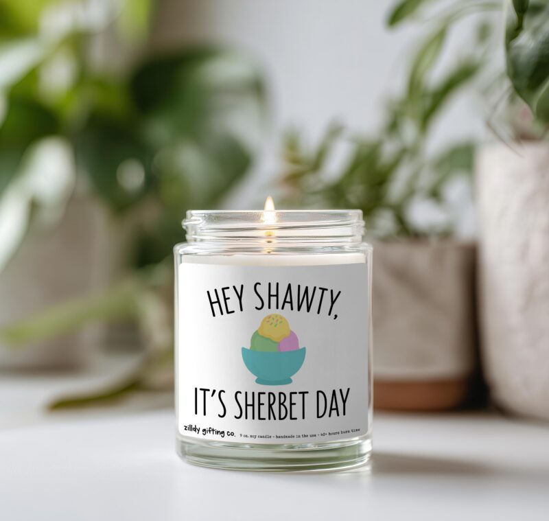 Hey Shawty It's Your Birthday Personalized Soy Candle and Succulent Gift - Image 4