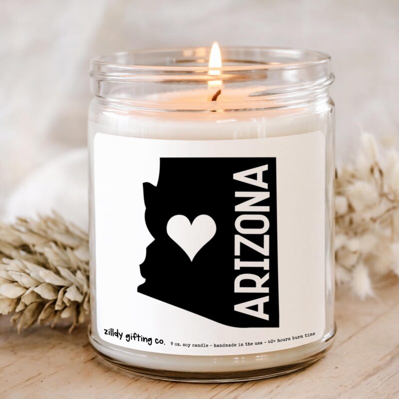 Arizona Gift Box, Personalized Soy Candle & Succulent with Cookies - Image 2