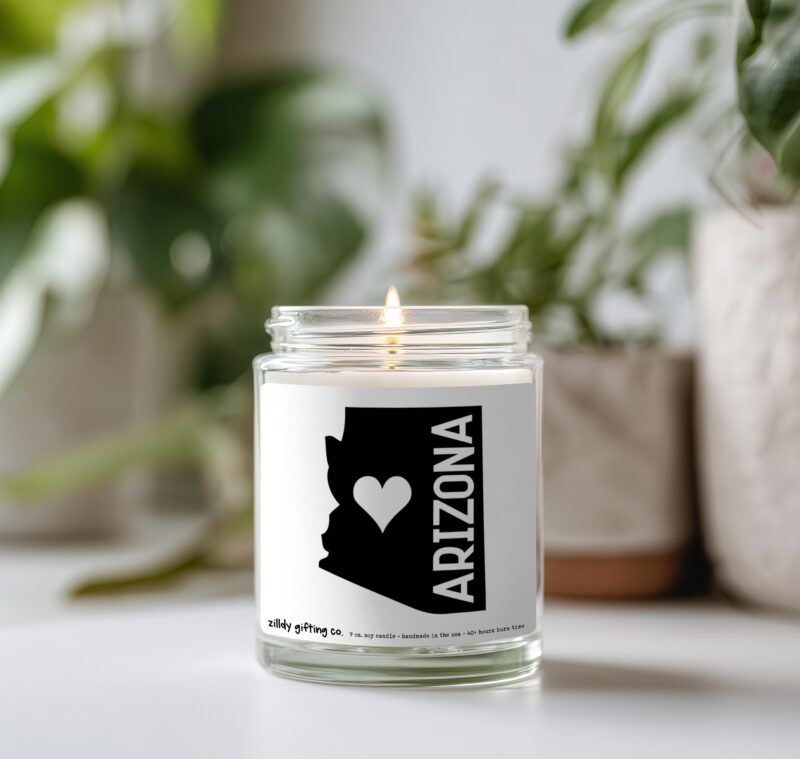 Arizona Gift Box, Personalized Soy Candle & Succulent with Cookies - Image 4