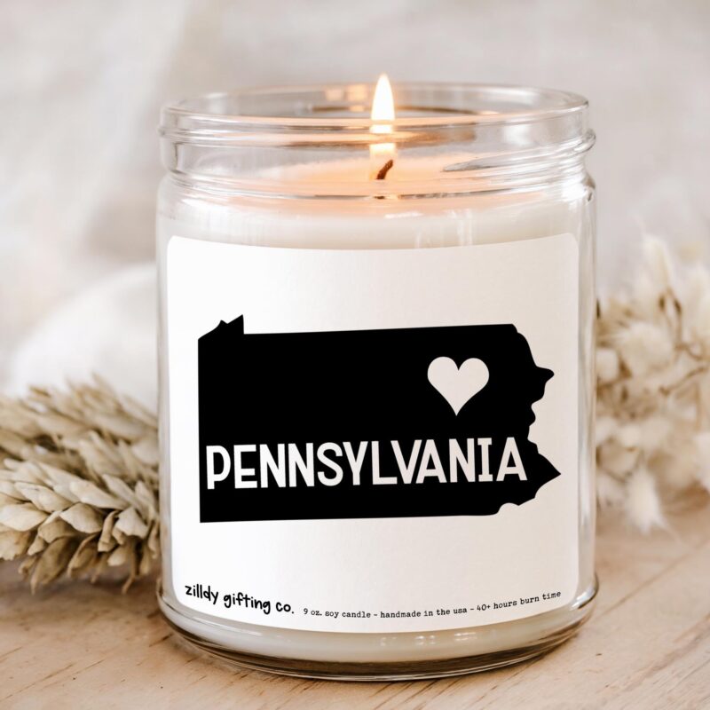 Pennsylvania Personalized Soy Candle and Succulent Gift - Image 3