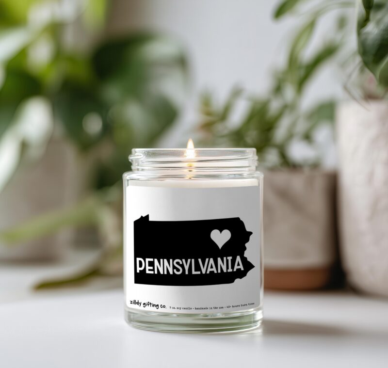 Pennsylvania Personalized Soy Candle and Succulent Gift - Image 2