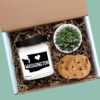 Personalized Washington State Gift Box: Soy Candle, Succulent, Cookies - Handmade