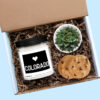 Colorado Personalized Soy Candle, Succulent and Cookies Gift