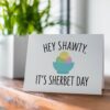 Funny Birthday Pun Card – “Hey Shawty It’s Sherbet Day”
